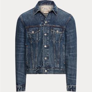 New Polo Ralph Lauren Icon Faded Denim Trucker Jacket
